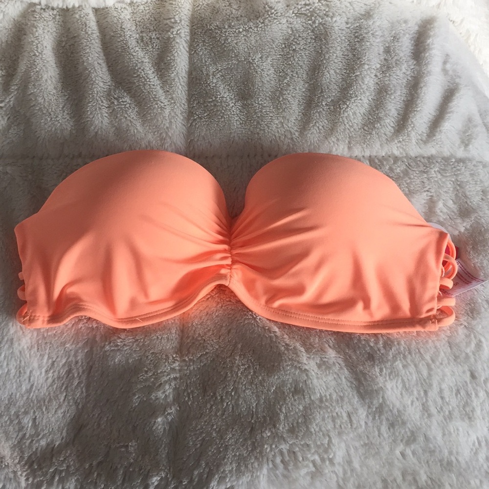 Bright orange swim top